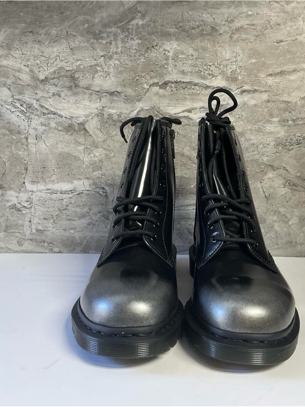 Dr. Martens 1460 ZIP ARCADIA RUB OFF LEATHER BOOTS - Picture 7 of 9